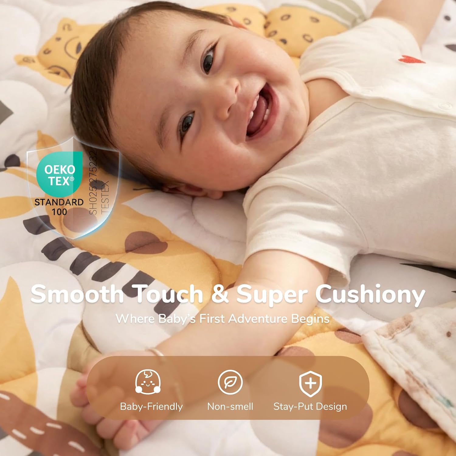 Momcozy Baby Play Mat for Floor, 50"x50" Thickened Playpen Mat