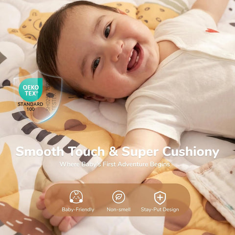 Momcozy Baby Play Mat for Floor, 50"x50" Thickened Playpen Mat
