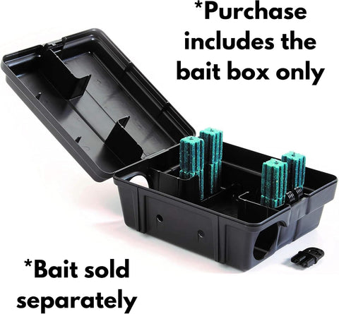 Outpost Rat Bait Station | Single Station Targets Small Mice Up to Large Rats | Position Horizontal or Vertical | Made in USA