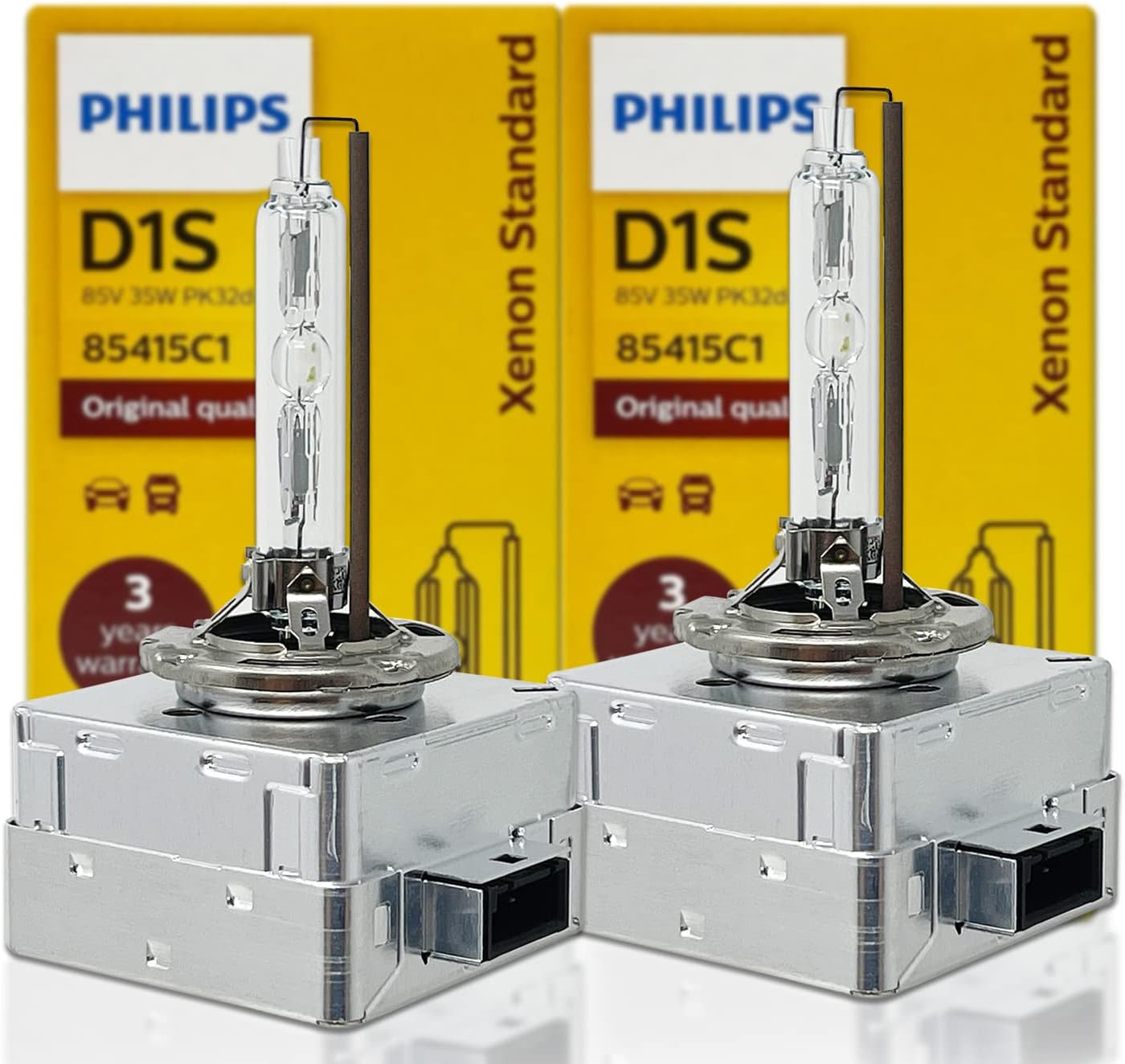 2 x PHILIPS D1S x 1 BULB 85415 C1 85V 35W PK32d-2 DOT OEM HID Headlight