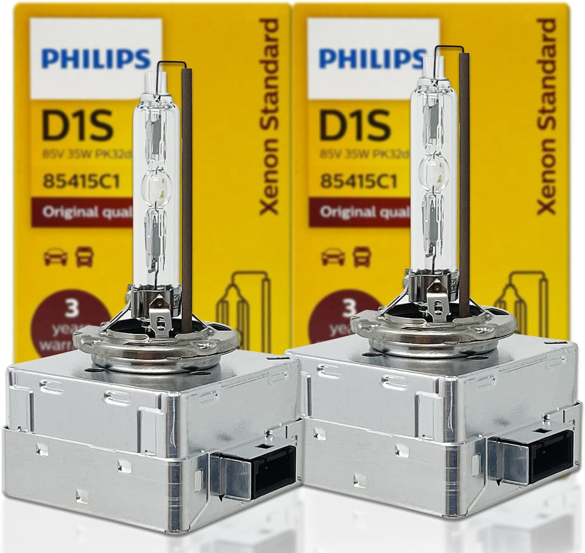 2 x PHILIPS D1S x 1 BULB 85415 C1 85V 35W PK32d-2 DOT OEM HID Headlight