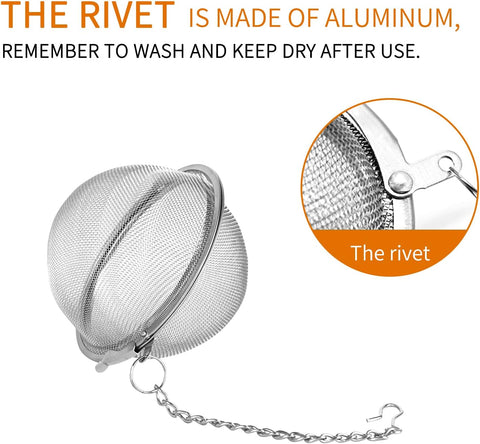 Fu Store 2pcs Stainless Steel Mesh Tea Ball 2.7 inches Tea Strainers