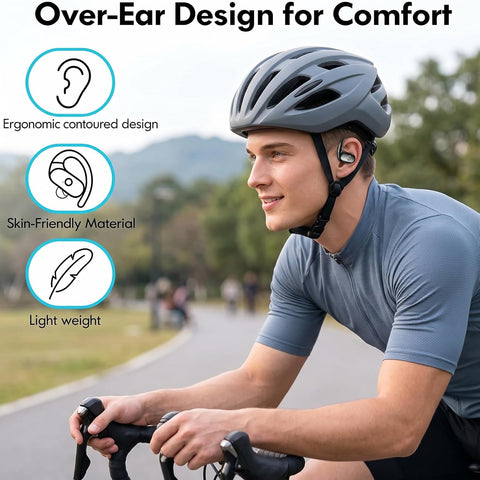 kurdene Wireless Earbuds Bluetooth Headphones with Secure Earhooks 60Hrs