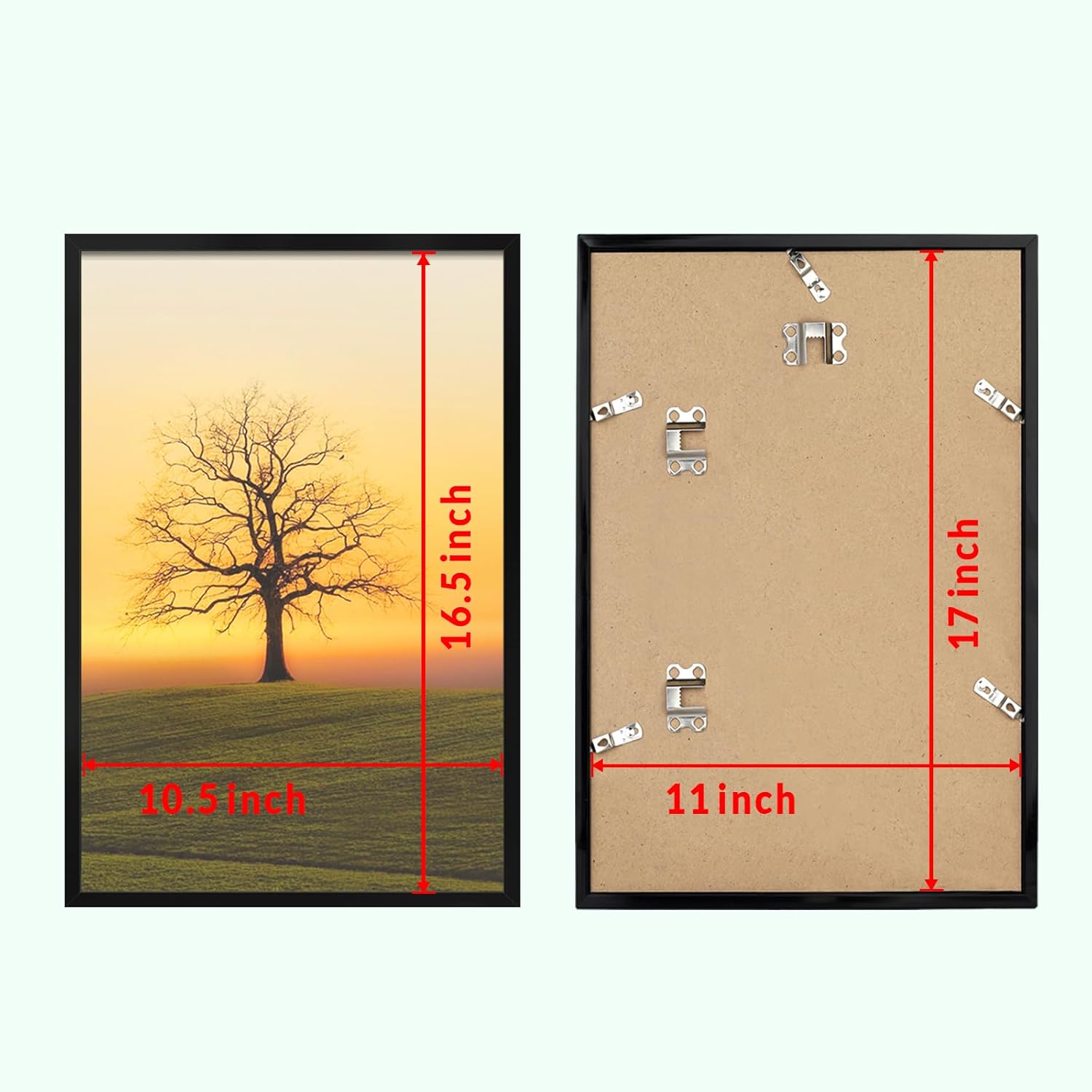 11x17 Picture Frame for Wall Display, 11x17 Black Picture Frame with Shatter Resistant Plexiglass, Stable and Sturdy 11 x 17 Poster Frame for Wall Display, Handpicked Gift Collection, 1 Pack