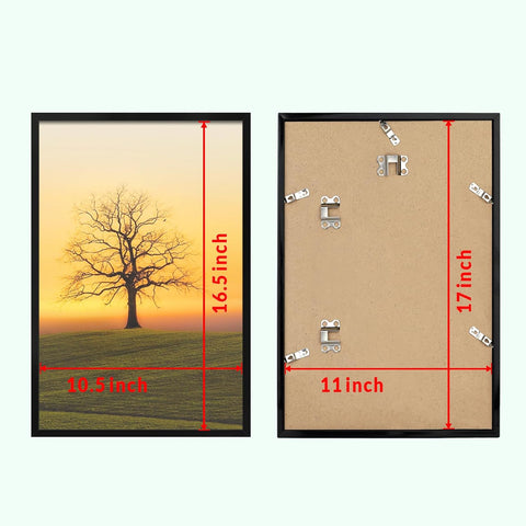 11x17 Picture Frame for Wall Display, 11x17 Black Picture Frame with Shatter Resistant Plexiglass, Stable and Sturdy 11 x 17 Poster Frame for Wall Display, Handpicked Gift Collection, 1 Pack