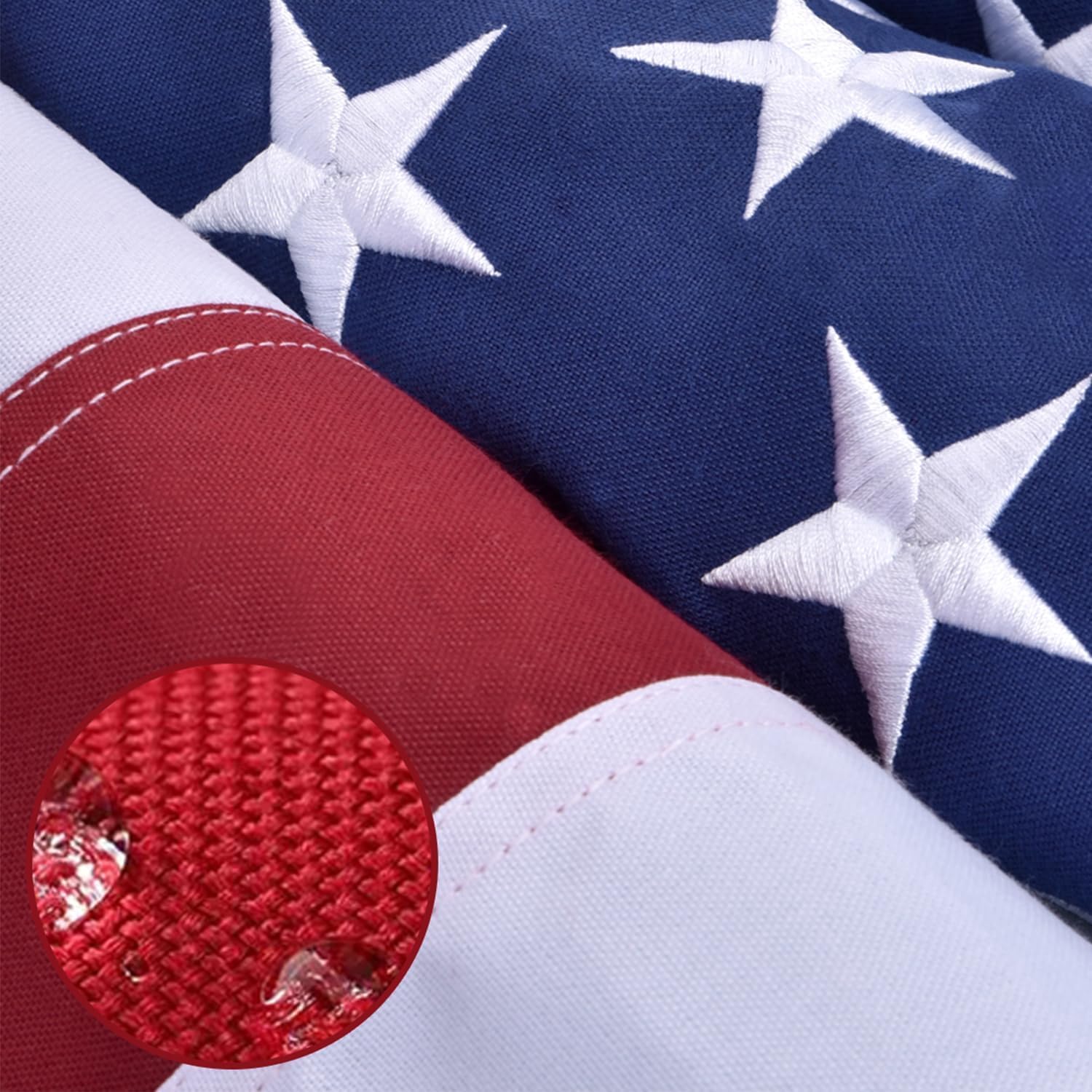 American Flags for Outside 5x8, HeavyDuty Spun Polyester American Flag for High Wind Outdoor, UV Protected/Sewn Stripes/Embroidered Stars/Brass Grommets, US Flag Built for The Toughest Conditions (5x8 foot)