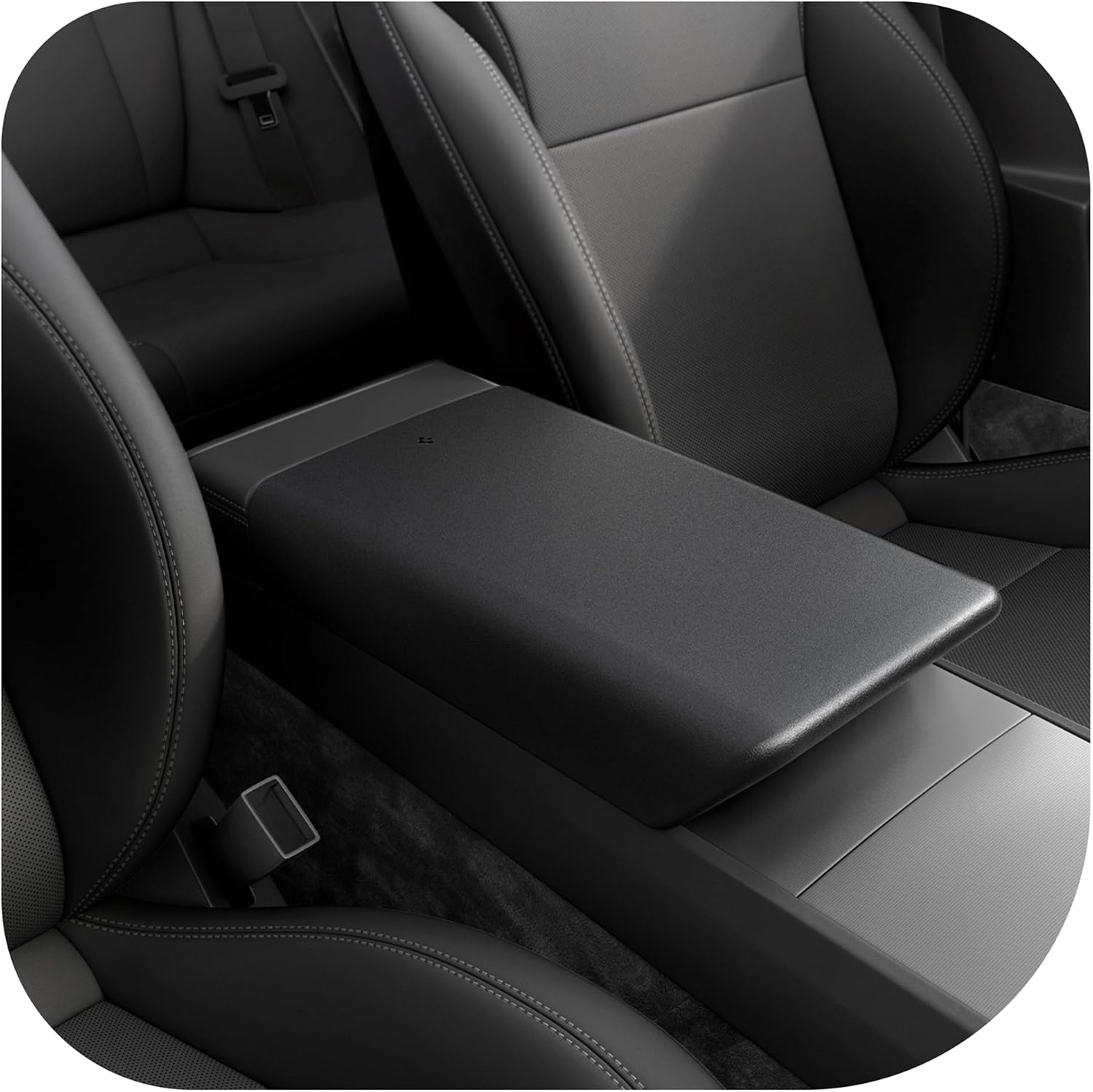 Spigen Armrest Cover for Tesla Model Y Juniper & YL & 3 Highland - Black
