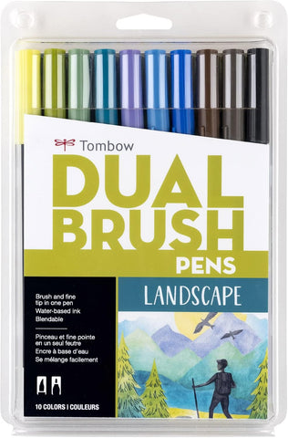 Tombow Dual Brush Pen Art Markers (10-Pack, Retro)