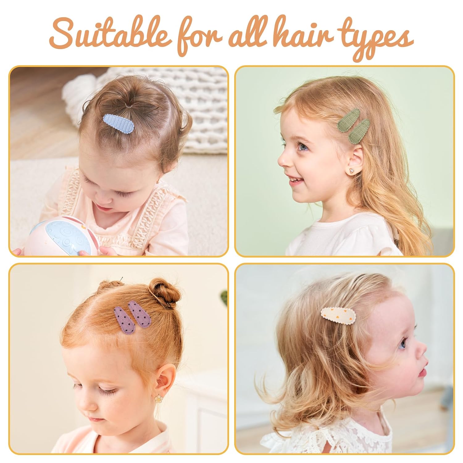 YHXX YLEN Baby Hair Clips 1.5" Mini Toddler Hair Clips Baby Barrettes