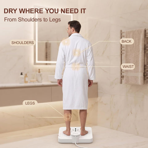WEBACK Body Dryer for Bathroom, 960W Step-on Upward Air Dryer, Warm & Cool