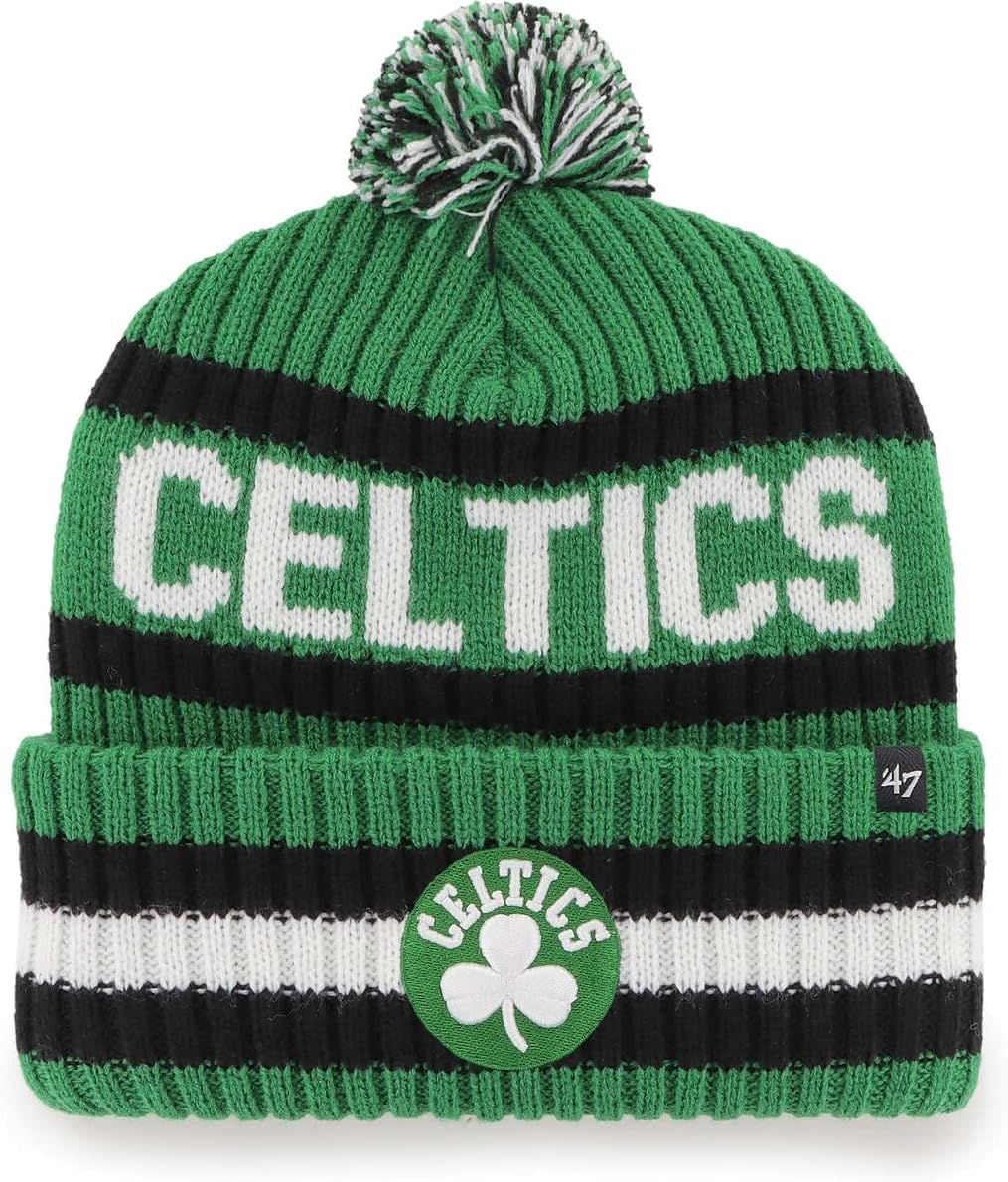 47 NHL Unisex-Adult Team Color Officially Licensed Primary Logo Bering Sport Knit Cuffed Pom Beanie Cold Weather Hat