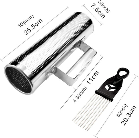 EASTROCK 10" 3" Stainless Steel Guiro Shaker with Scraper for Adult