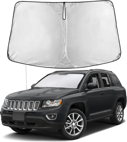 EcoNour Windshield Sunshade Compatible for Jeep Compass 2007-2014 2015 2016