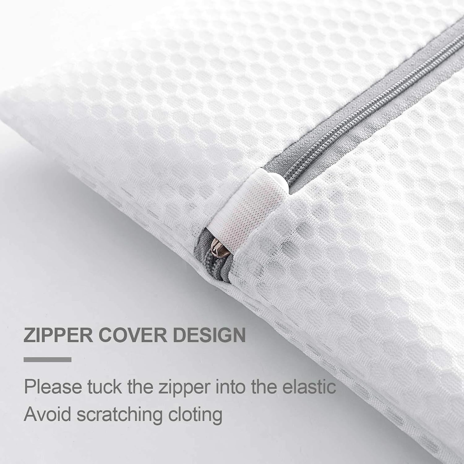 Oversized Honeycomb Mesh Laundry Bags, 2 Pack 35x43.3 inch Heavy Duty Delicate Wash Bag with Zipper.