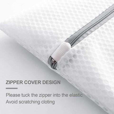 Oversized Honeycomb Mesh Laundry Bags, 2 Pack 35x43.3 inch Heavy Duty Delicate Wash Bag with Zipper.