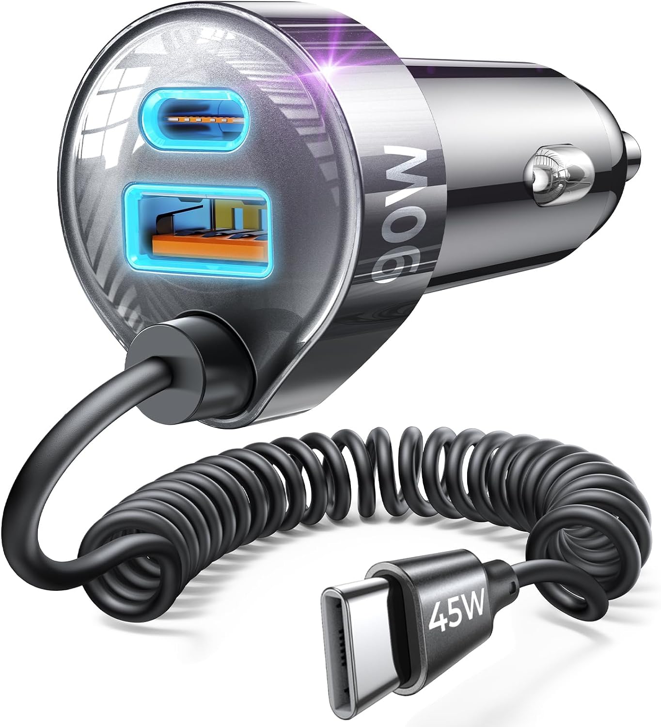 LISEN 90W for iPhone 17 16 15 Pro Max Car Charger USB C Fast Charge