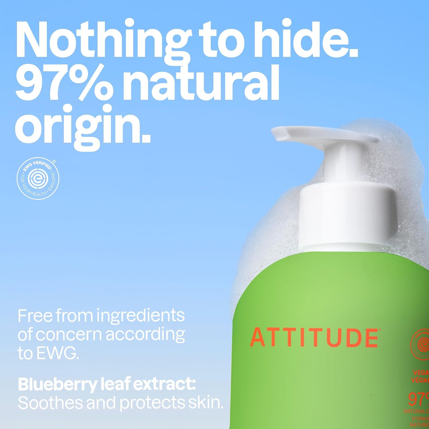 ATTITUDE Kids Shampoo & Body Wash 2-in-1, Watermelon & Coco, 32 Fl Oz