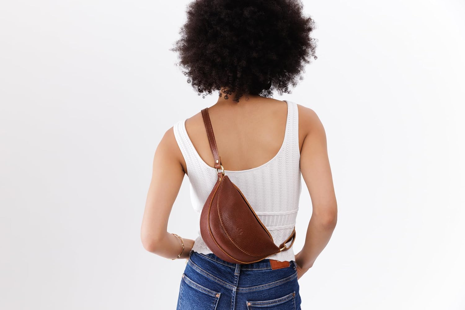 Portland Leather Goods Koala Sling Bag - Adjustable Full-Grain Leather