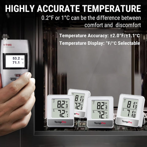 TempPro TempAir Indoor Outdoor Thermometer Wireless 500FT