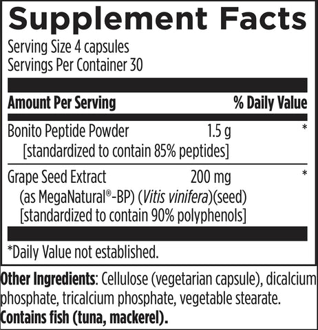 Designs for Health HTN Supreme - Cardiovascular Support with Bonito + Grape Seed Extract Supplement Designed to Help Promote Healthy Blood Pressure (120 Capsules)