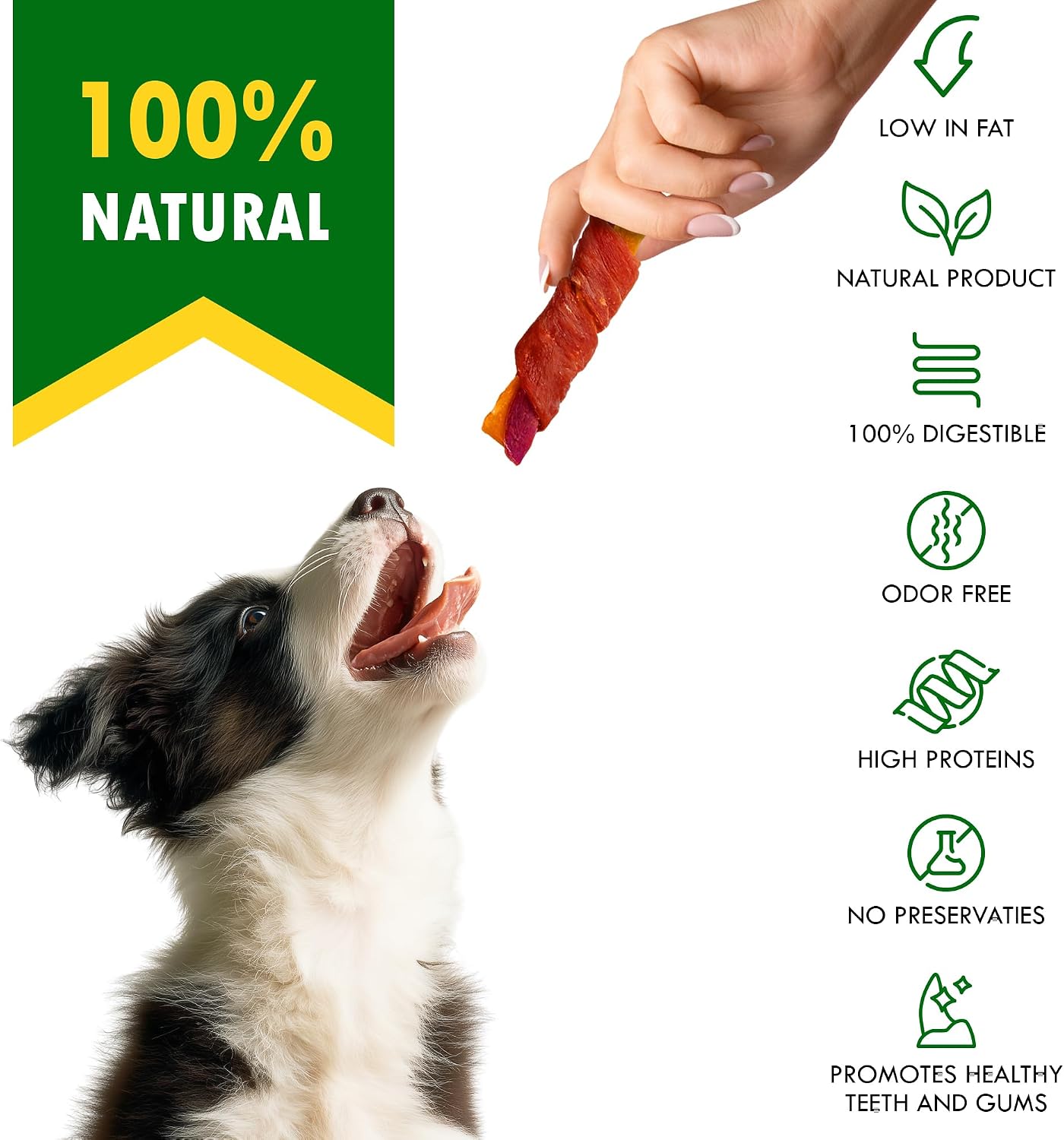 Beloved Pets Sweet Potato Dog Treats & Healthy Duck Chews 10.6 Oz - Puppy Snacks & Soft Bones for Large, Medium & Small Breeds - Natural Dog Food & Grain-Free, Rawhide-Free Training Jerky Wraps