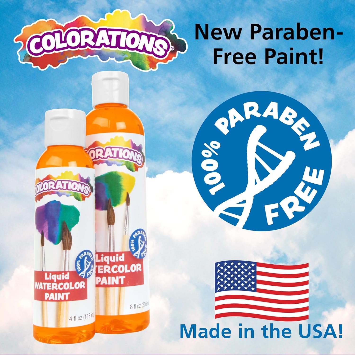 Colorations PLWS Liquid Watercolor Paint, 8 fl oz, Set of 8, Non-Toxic, Painting, Kids, Craft, Hobby, Fun, Water Color, Posters, Cool effects, Versatile, Gift