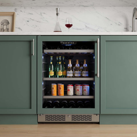 Avallon 24 Inch 14 Bottle 82 Can Built-In Wine and Beverage Cooler