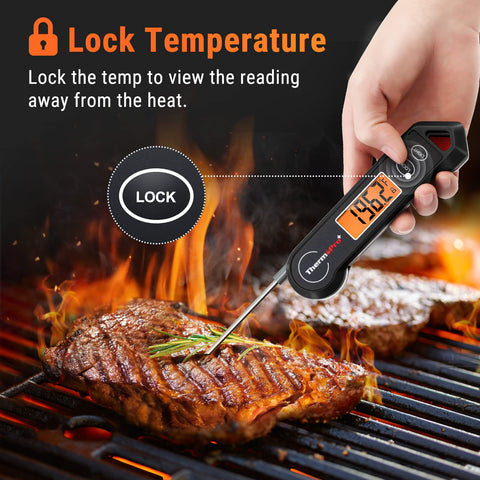 ThermoPro TP19H Waterproof Digital Meat Thermometer for Grilling with Ambidextrous Backlit and Motion Sensing Kitchen Cooking Food Thermometer for BBQ Grill Smoker Oil Fry Candy Thermometer