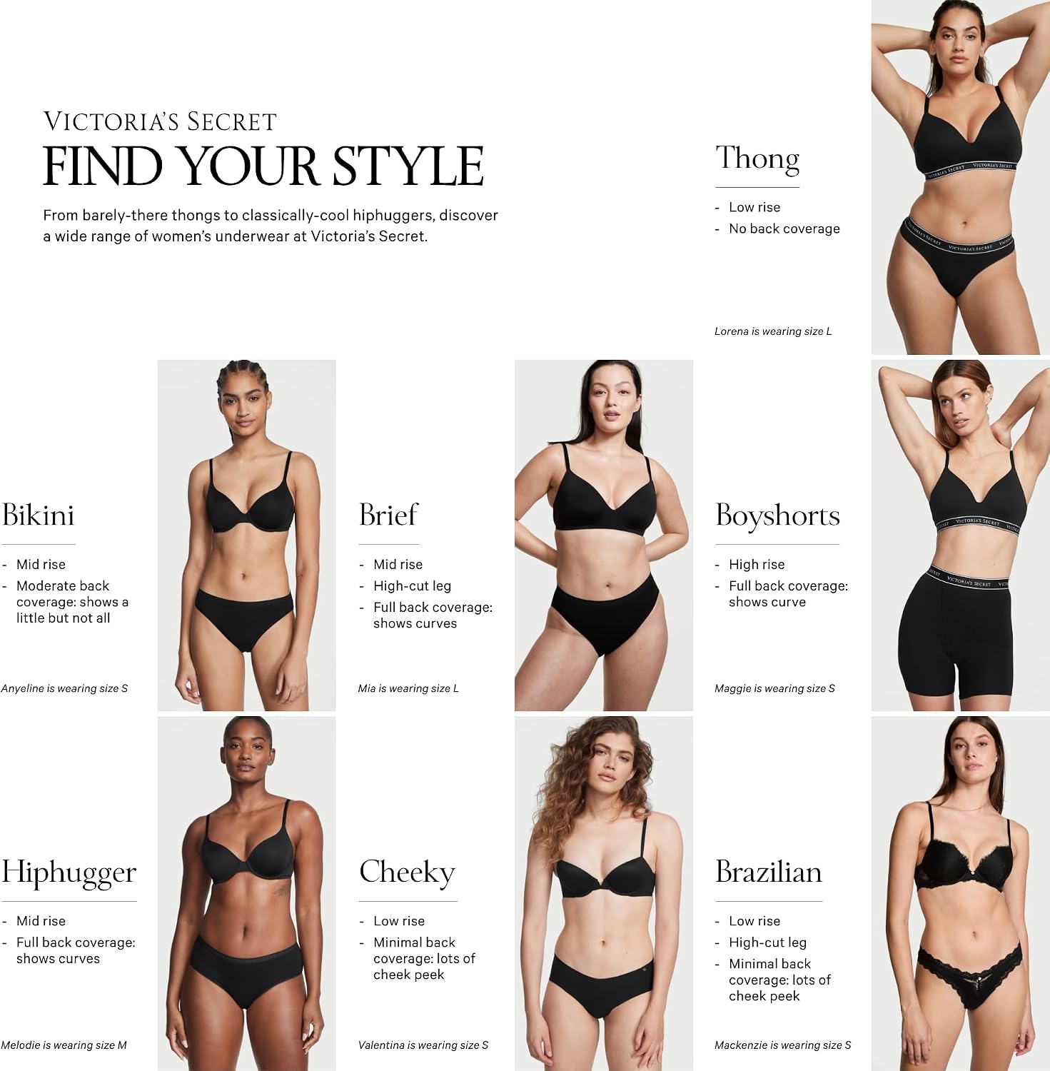 Victoria's Secret Women's Stretch Cotton Bikini Panties, Underwear Pack