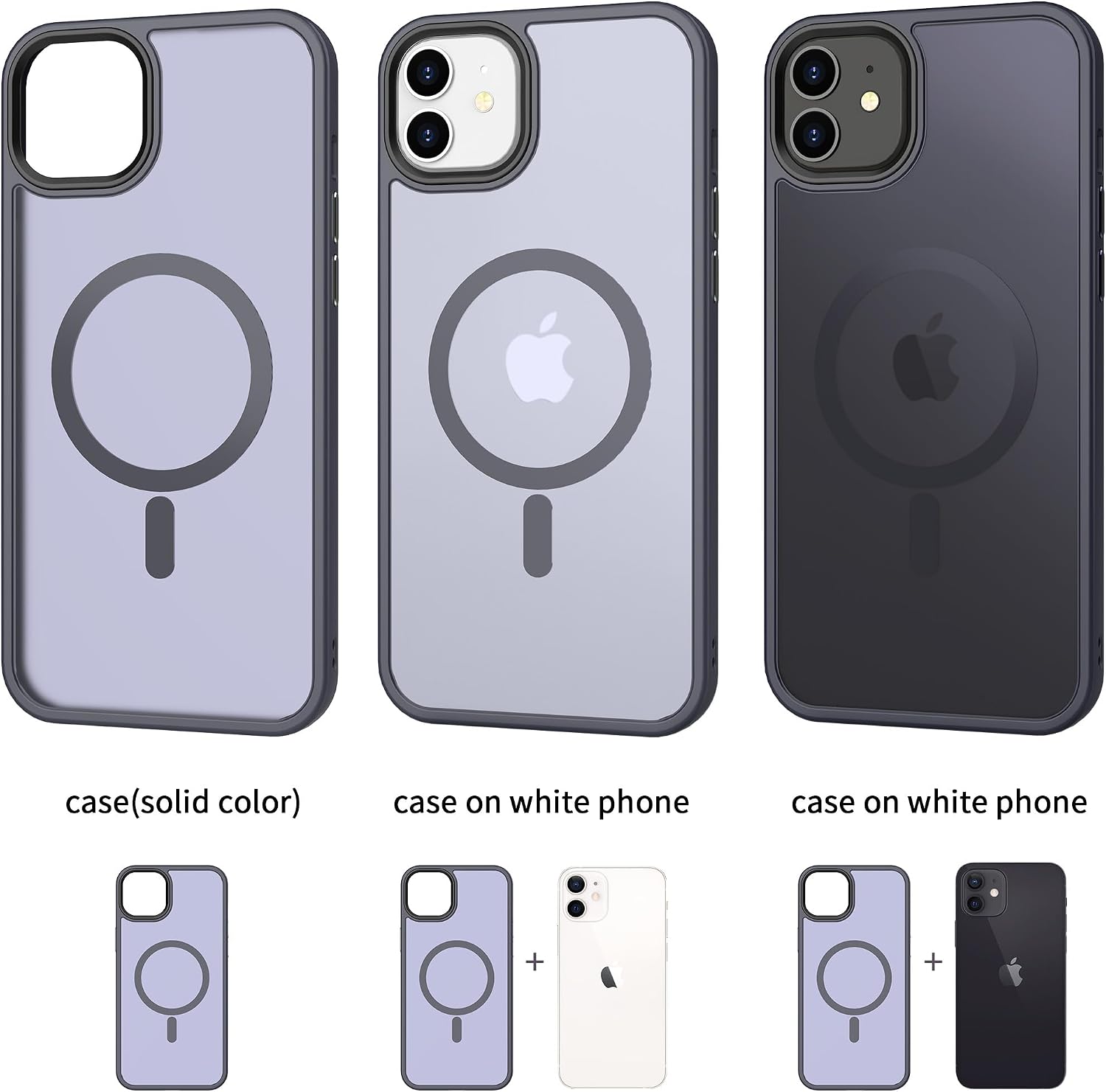CACOE Magnetic Case for iPhone 12 & iPhone 12 Pro 6.1 inch, Dark Blue