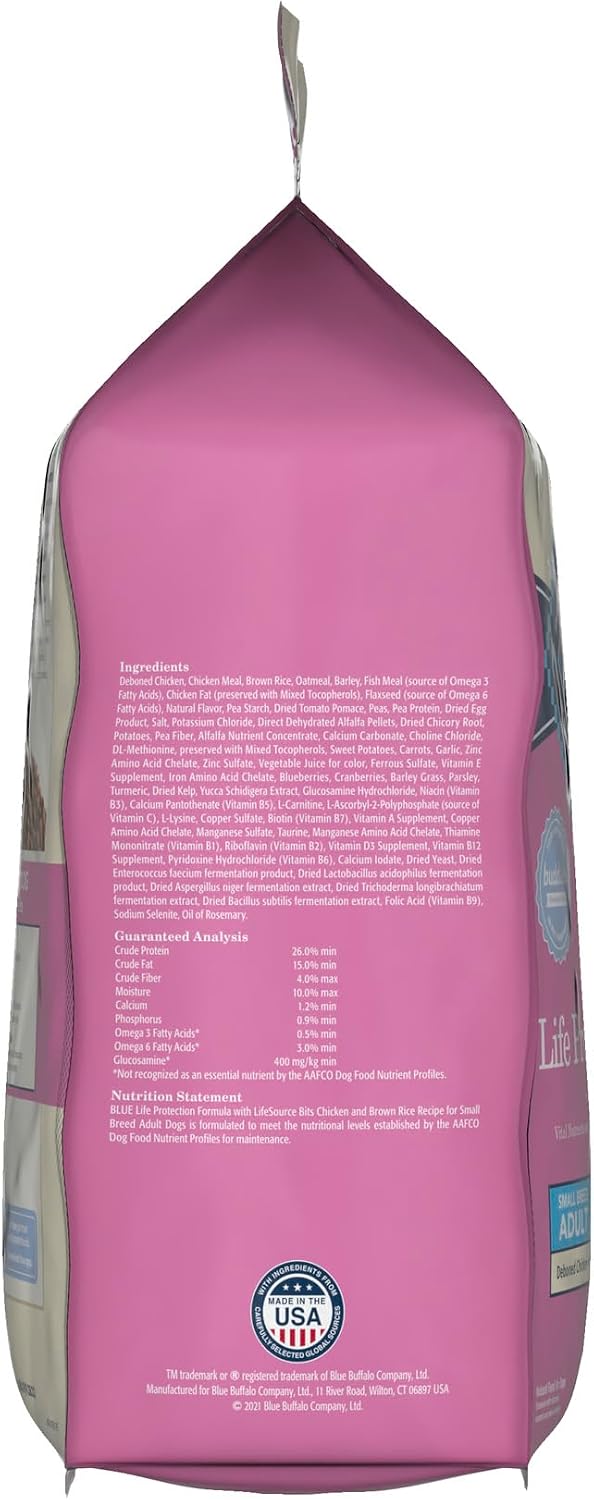 Blue Buffalo Life Protection Formula Chicken Small Breed Dry Dog Food, 5 lb