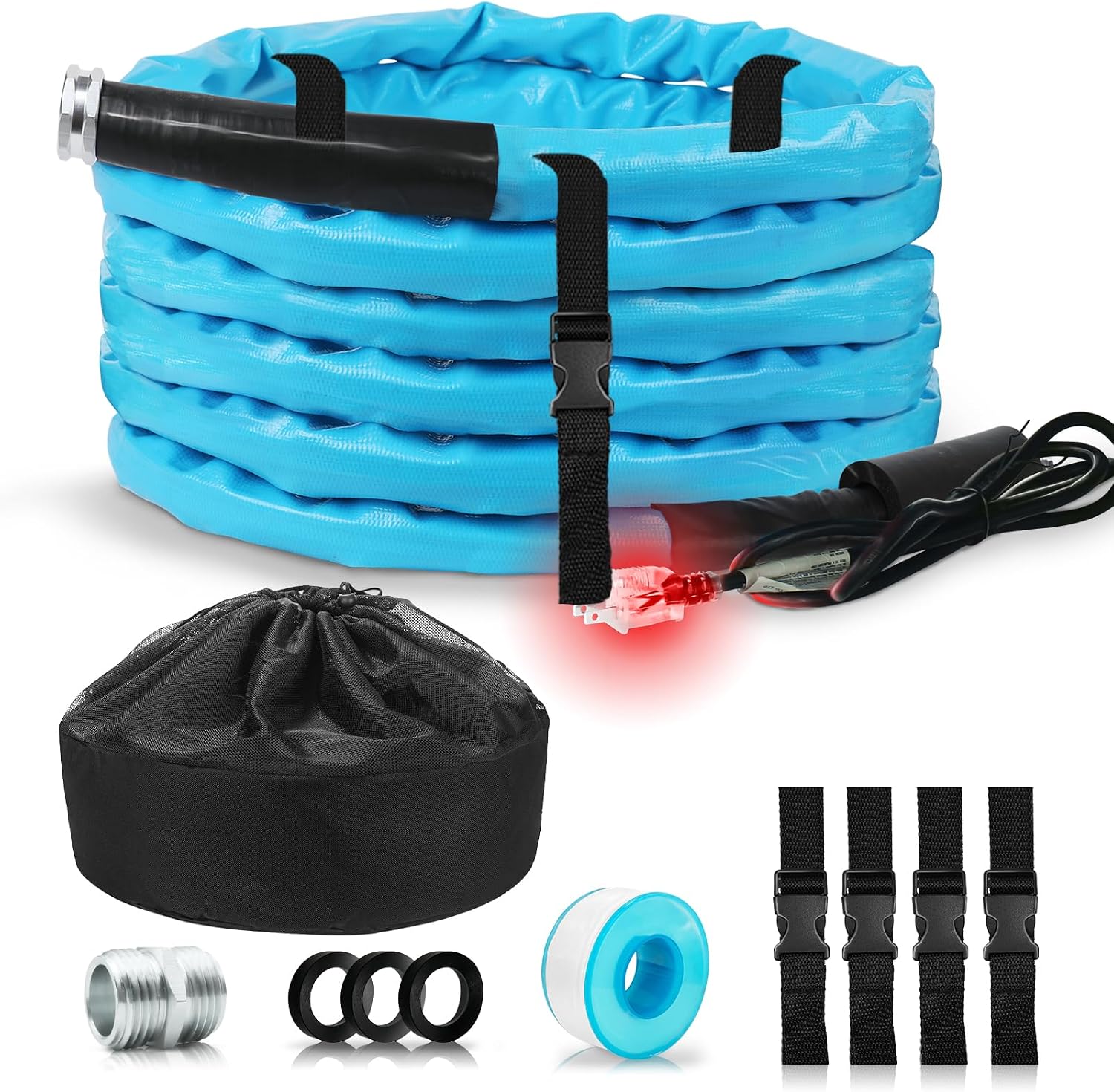 OEBLD Heated Water Hose for RV 30FT, 5/8-Inch ID, -45°F Freeze Protection