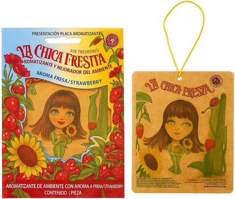6 pack Strawberry La Chica Fresita air Fresheners Aromatizante Fresa