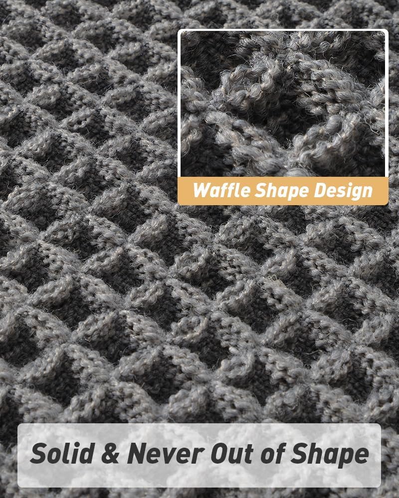 Upgraded Waffle Bath Mat Runner Absorbent Non Slip Bathroom Mat, 2' x 5'