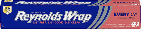 Reynolds Wrap Everyday Strength Aluminum Foil Roll, 12 Inch Wide, 200sq ft