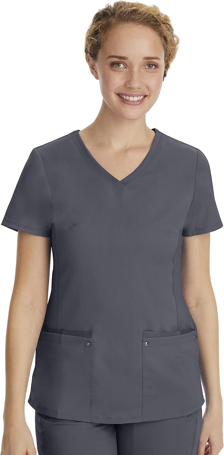 Healing Hands Purple Label Women's Scrub Top V-Neck with 2 Pockets