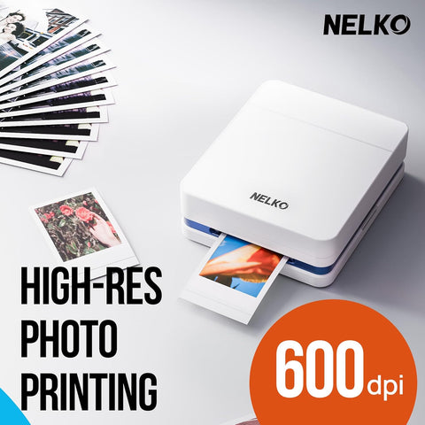 Nelko PP01 Photo Printer, 2x3 Portable Photo Printer, Mini Printer, White