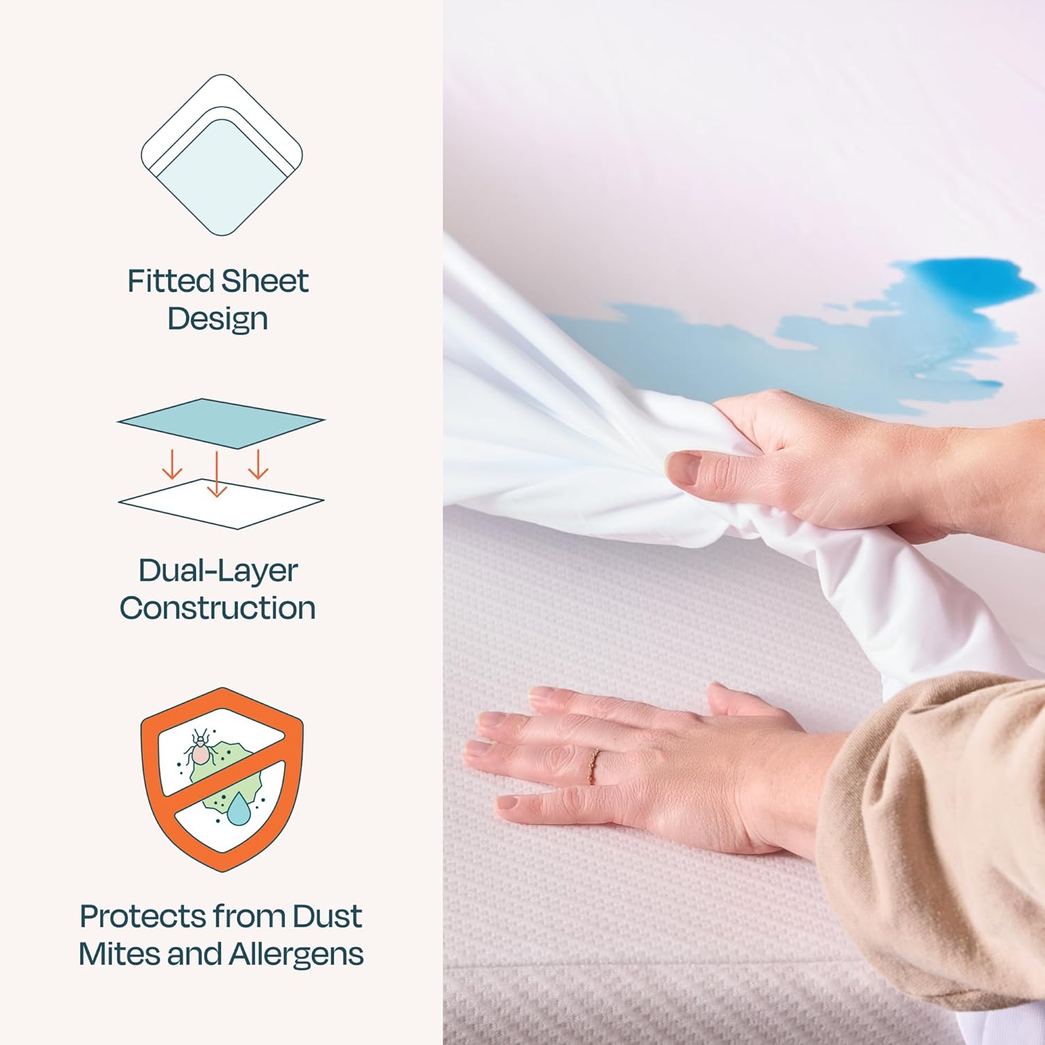 Linenspa Waterproof Mattress Protector — Breathable, Noiseless, Full