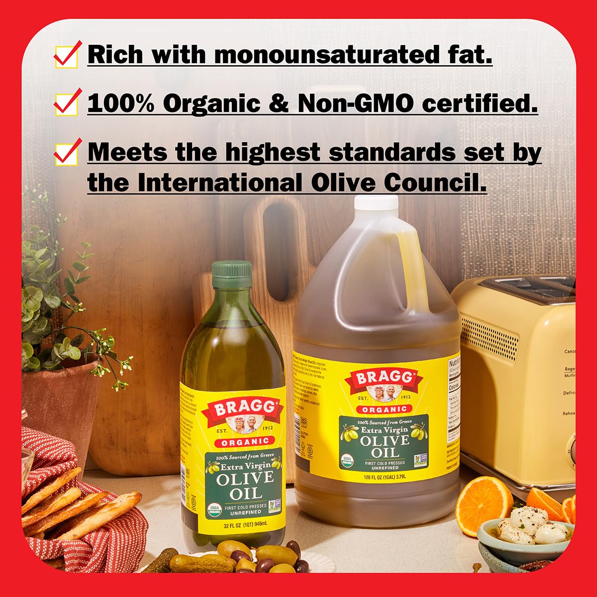 Bragg Organic Extra Virgin Olive Oil - 128 fl oz