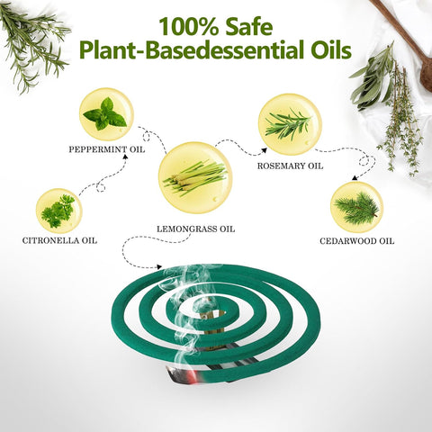Mosquito Coils Outdoor Patio Fresh Scent,Use Reaches Up to 10 feet