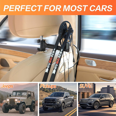 Bow Hanger for Truck, 2 Set Archery Hunting Shooting Bracket Headrest Mount,Universal Compound Bow Holder for Vehicle Storage and Hunting Transport
