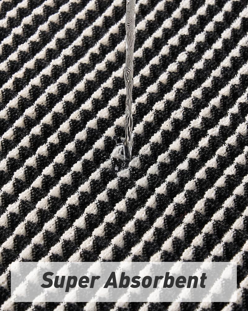 Upgraded Waffle Bath Mat Ultra Absorbent Non Slip Bathroom Mat, 17" x 24"