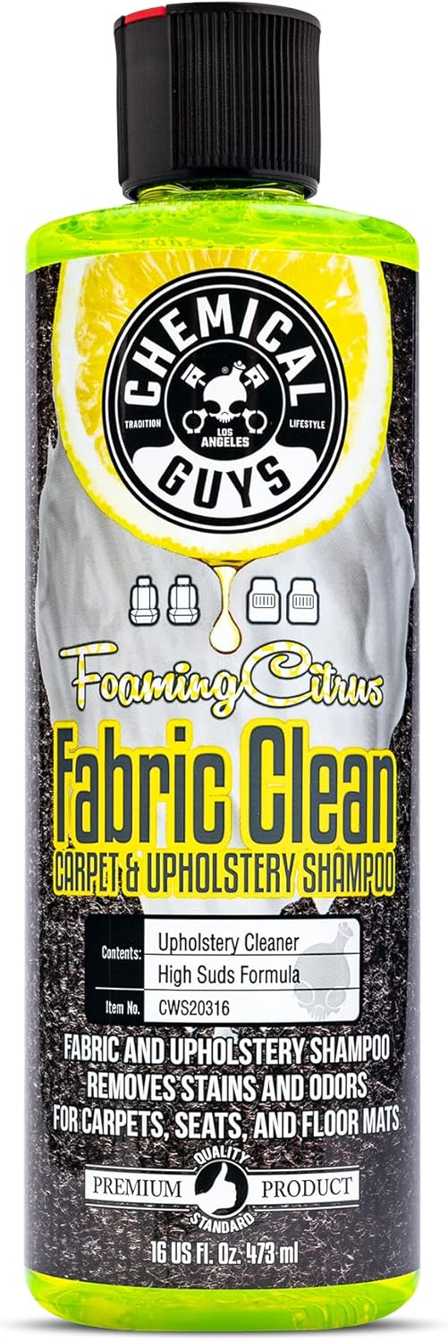 Chemical Guys, Foaming Citrus Fabric & Carpet Cleaner, Seats & Mats, 16 oz