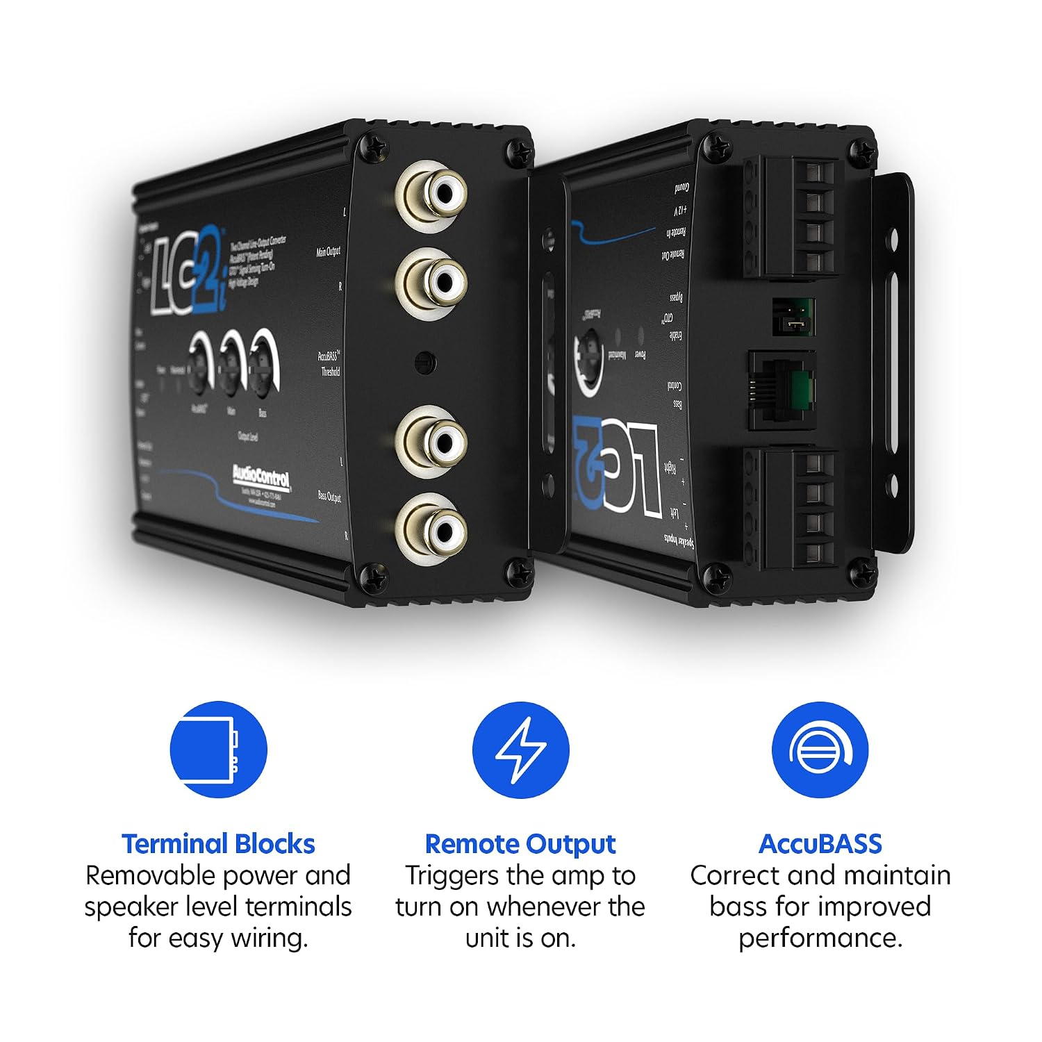 AudioControl LC2i 2-Channel Line Out Converter with Dash Remote & AccuBASS