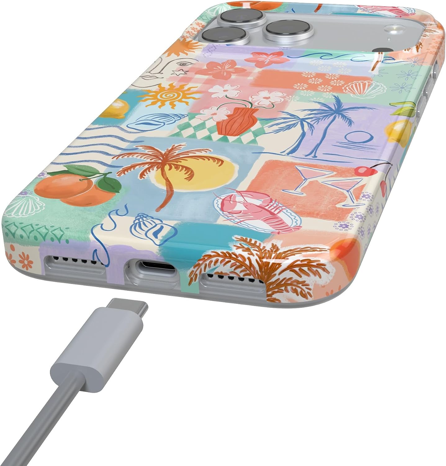 Casely iPhone 17 Pro Max Case | Tropical Heat | Beachy Collage | Compatible with MagSafe | Classic Ultra Slim Design