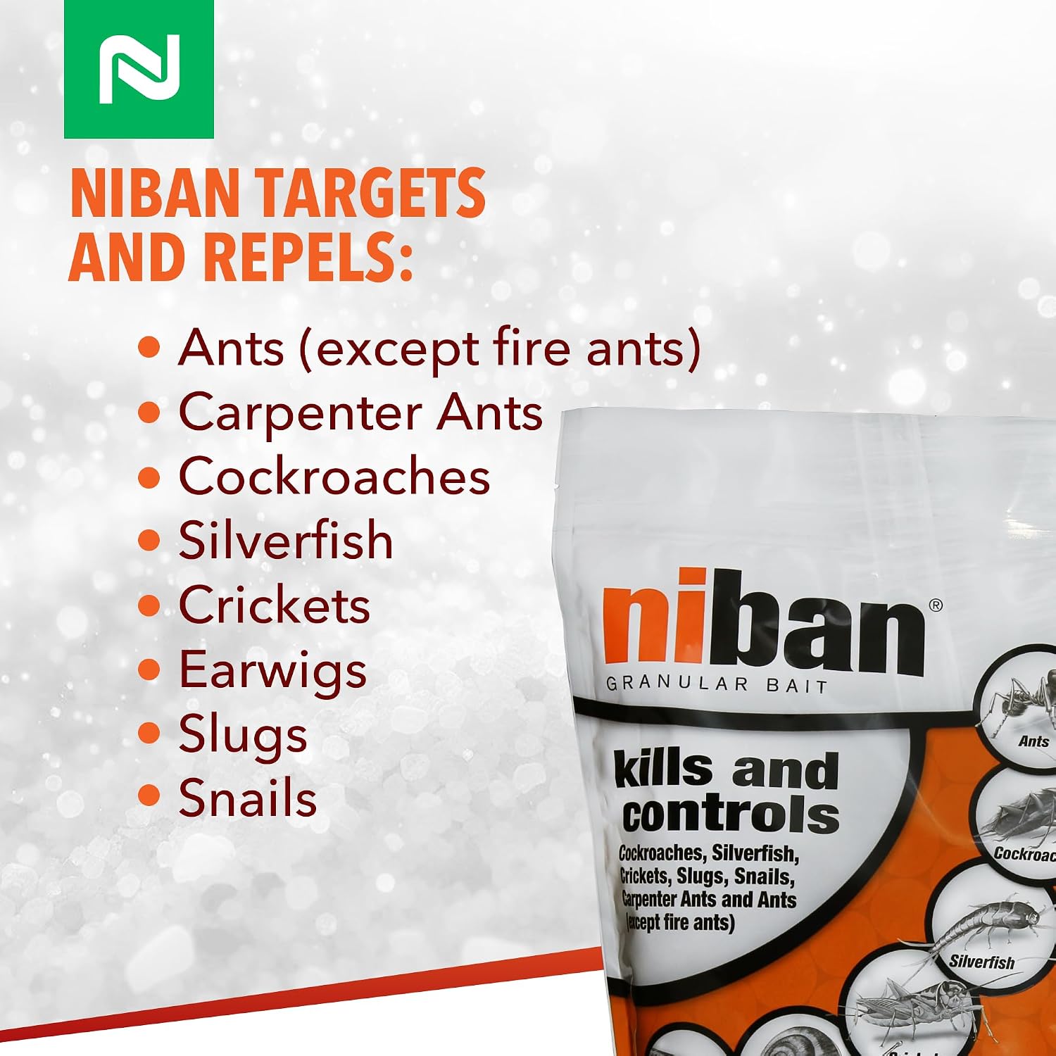 Nisus Niban Granular Bait, Weather-Resistant, 10 lbs