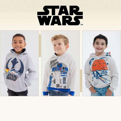 STAR WARS Fleece Pullover Hoodie Little Kid to Big Kid Sizes (4-18-20)