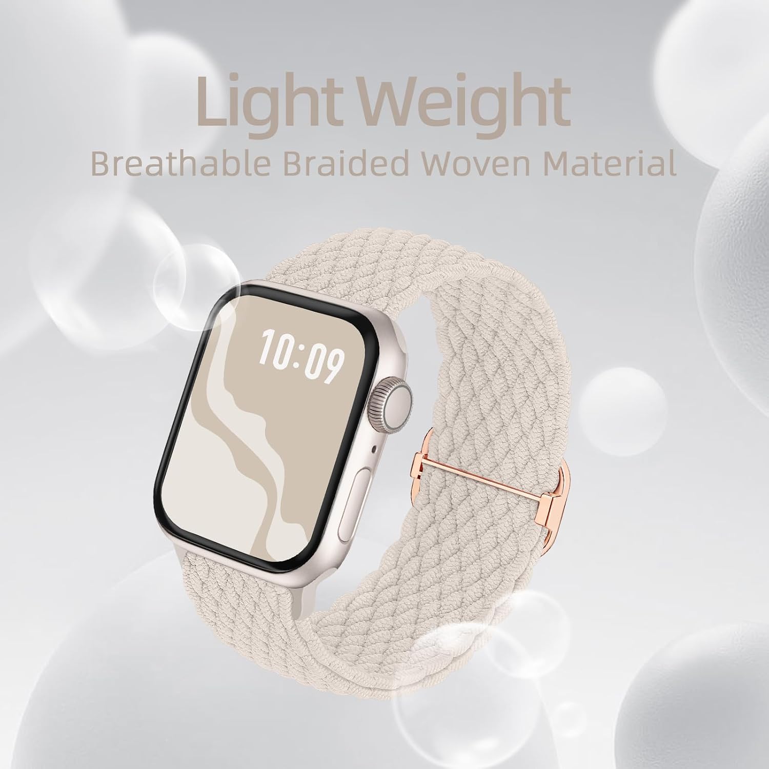 4 Pack Braided Stretchy Band Compatible with Apple Watch Bands Women Men
