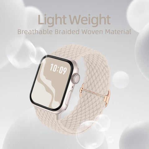 4 Pack Braided Stretchy Band Compatible with Apple Watch Bands Women Men