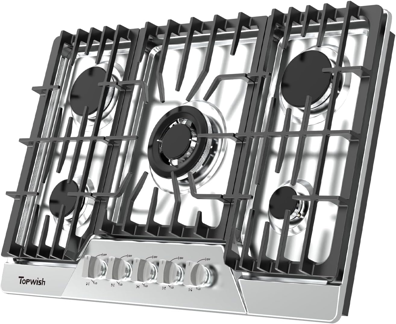 Gas Cooktop 30 Inch, Built-in 5 Burner Propane Stove Gas Stove Top